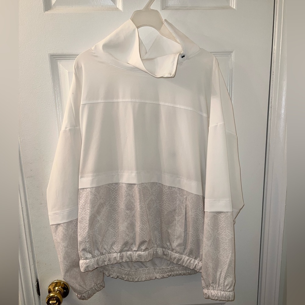 Athleta Pearl White Python Run With It Half Zip P… - image 1